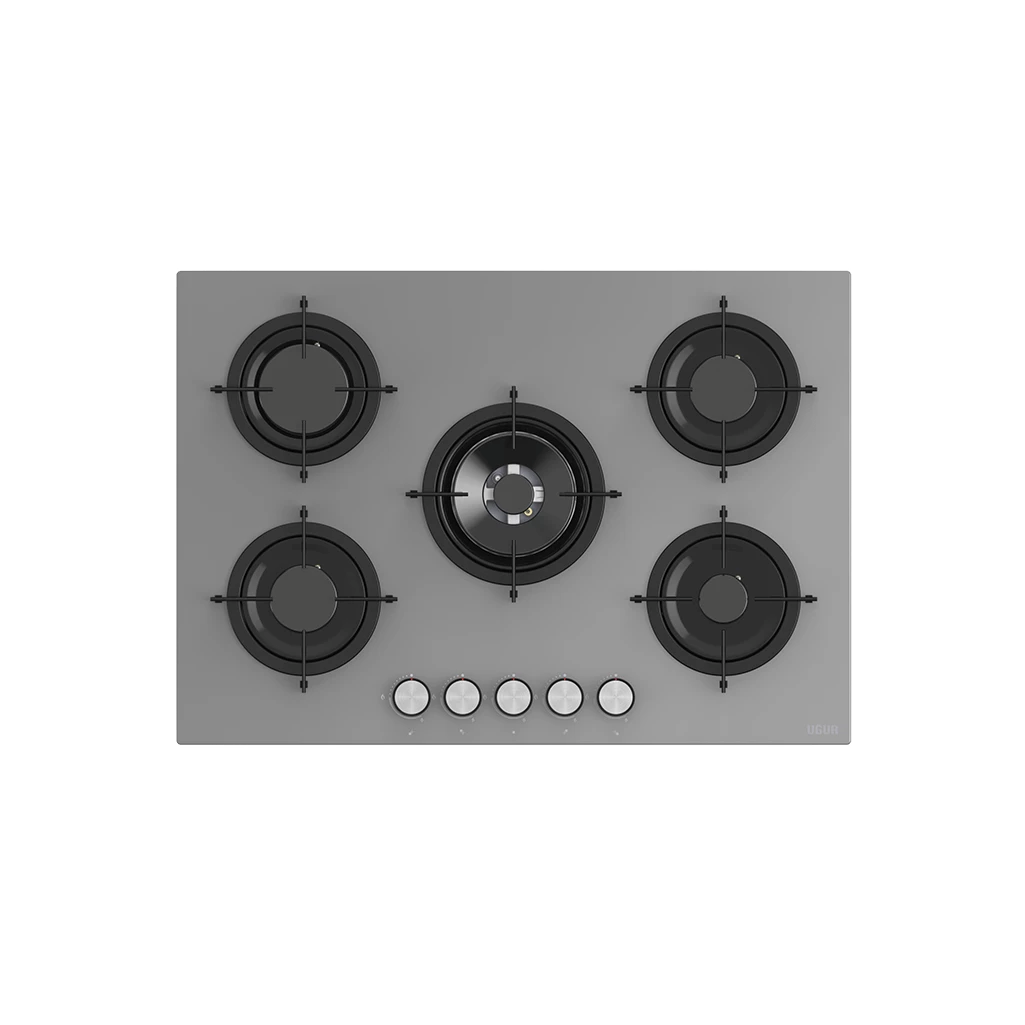 UAO 7551W4 GCO RSR1 5 Gözlü 74 cm Gazlı Ankastre Cam Ocak