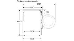 WG52A2ZXTR iQ300 Çamaşır Makinesi 10 kg 1200 dev./dak., Gümüş