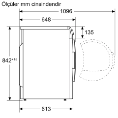WQ41G2C0TR iQ500 Isı Pompalı Kurutma Makinesi 9 kg