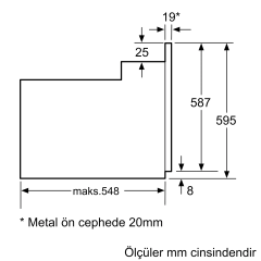 HB134FES1T iQ300 Ankastre Fırın 60 x 60 cm Inox