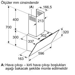 LC64KPJ60T iQ100 Duvar Tipi Davlumbaz 60 cm Siyah Cam