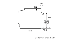 HR538ABS1 iQ500 Buhar Fonksiyonlu Ankastre Fırın 60 x 60 cm paslanmaz çelik